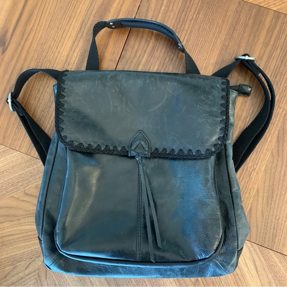 The Sak Bags The Sak Ventura Black Leather Convertible Backpack